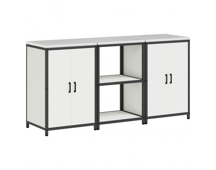 Sonata H Комплект за кухненско съхранение 3 pcs Бял 180 x 50 x 92 см