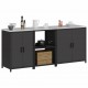 Sonata H Комплект за кухненско съхранение 3 pcs Черно 210 x 50 x 92 см