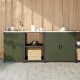 Sonata H Комплект за кухненско съхранение с рафт 3 pcs Маслинено зелено