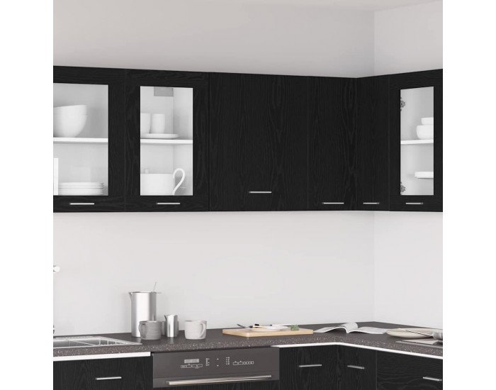Sonata H Висящ шкаф с рафт Черен дъб 50 x 31 x 60 см Инженерно дърво