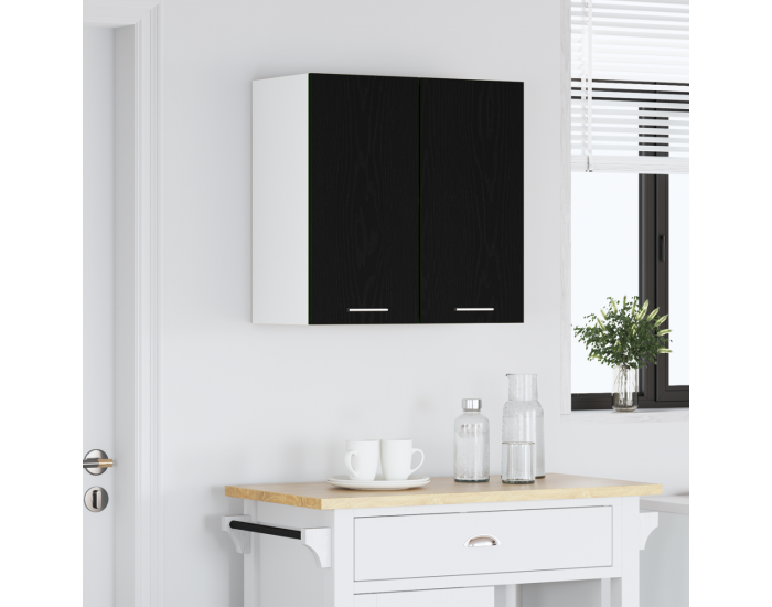 Sonata H Висящ шкаф с рафт Черен дъб 60 x 31 x 60 см Инженерно дърво