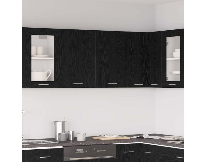 Sonata H Висящ шкаф с рафт Черен дъб 80 x 31 x 60 см Инженерно дърво
