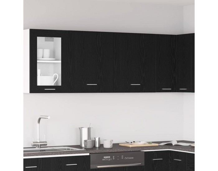 Sonata H Висящи шкафове 2 pcs Черен дъб 100 x 31 x 60 см Инженерно дърво