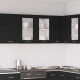 Sonata H Висящ стъклен шкаф Черен дъб 80 x 31 x 60 см Инженерно дърво