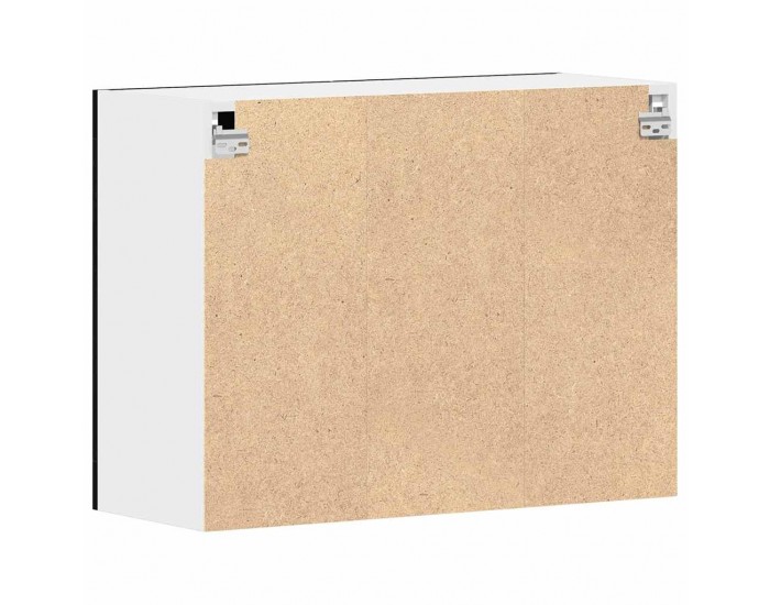 Sonata H Висящ стъклен шкаф Черен дъб 80 x 31 x 60 см Инженерно дърво