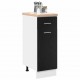 Sonata H Шкаф с чекмедже отдолу с чекмедже Черен дъб 30 x 46 x 81.5 см