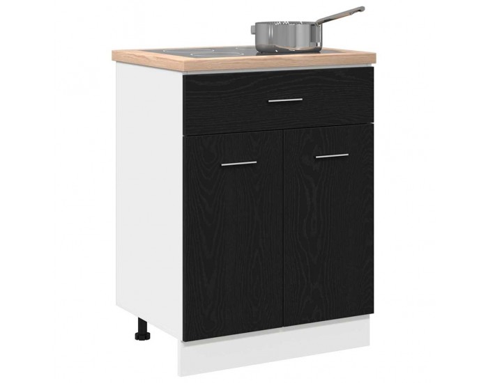 Sonata H Шкаф с чекмедже Черен дъб 60 x 46 x 81.5 см Инженерно дърво
