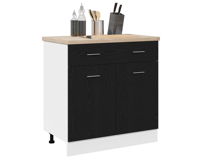 Sonata Dulap suspendat Stejar Negru 80 x 46 x 81,5 cm Lemn prelucrat