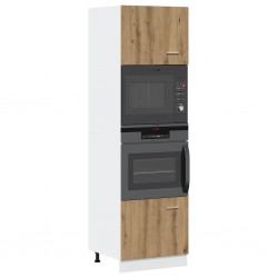 Sonata H Шкаф за микровълнова фурна Lyon, дъб Artisan, 60x57x207 см, инженерно дърво - Module Sonata