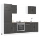 Sonata H Комплект кухненски шкафове от 7 части Kalmar, инженерно дърво