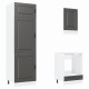 Sonata Set dulap de bucătărie 7 piese „Kalmar” lemn negru prelucrat