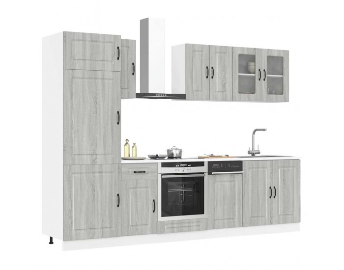 Sonata H Комплект кухненски шкафове от 8 части Kalmar, инженерно дърво