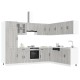 Sonata Set de dulapuri de bucătărie 14 piese „Kalmar” lemn Sonoma gri