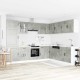 Sonata Set dulapuri de bucătărie 14 piese „Kalmar” gri beton Lemn