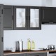 Sonata H Кухненски стенен шкаф със стъклена врата Porto черен