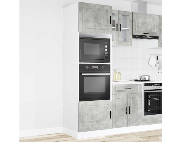 Sonata H Шкафове за фурна 2 бр Porto, бетонно сив, инженерно дърво