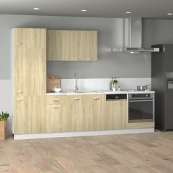 Sonata H Комплект кухненски шкафове, 7 части, Lyon, дъб сонома, инженерно дърво - Bucătării modulare