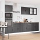 Sonata H Комплект кухненски шкафове, 7 части, Porto, черно инженерно дърво