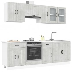 Sonata H Комплект кухненски шкафове от 8 части Lucca, бетонно сив, инженерно дърво - Bucătării modulare