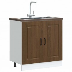 Sonata H Шкаф за мивка, Kalmar, кафяв дъб, 80x46x81,5см, инженерно дърво - Module Sonata
