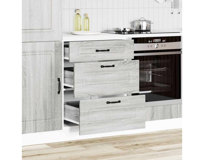 Sonata H Кухненски шкаф, Kalmar, сив сонома, инженерно дърво