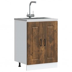 Sonata H Шкаф за мивка, Kalmar, опушен дъб, 60x46x81,5см инженерно дърво - Module Sonata