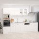 Sonata H Комплект кухненски шкафове, 7 части, Lyon, бяло инженерно дърво