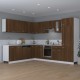 Sonata H Висящ шкаф Lyon, кафяв дъб, 80x31x60 см, инженерно дърво