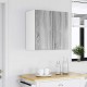 Sonata H Висящ шкаф Lyon, сив, цвят сонома, 60x31x60 см, инженерно дърво