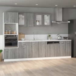 Sonata H Шкаф за мивка Lyon, сив, цвят сонома, 80x46x81,5 см, инженерно дърво - Module Sonata