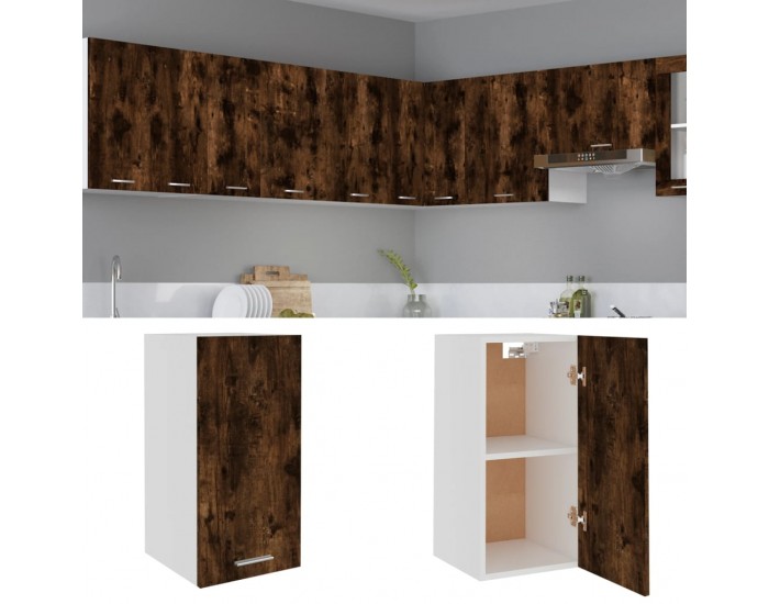 Sonata H Висящ шкаф Lyon опушен дъб 29,5x31x60 см, инженерно дърво