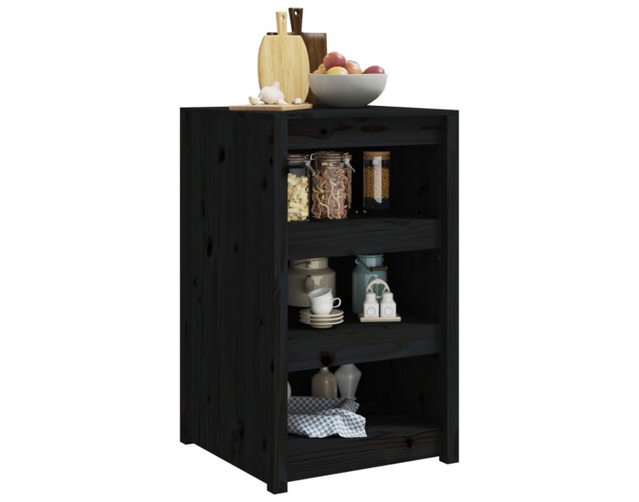Sonata Dulap bucătărie de exterior MEPPEL negru, 55x55x92 cm, lemn masiv pin