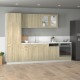Sonata H Комплект кухненски шкафове от 8 части Lyon, дъб Сонома, инженерно дърво