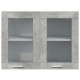 Sonata Dulap de sticlă suspendat “Lyon” gri beton 80x31x60 cm