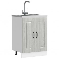 Sonata H Шкаф за мивка, Kalmar, сив сонома, 60x46x81,5см инженерно дърво - Module Sonata