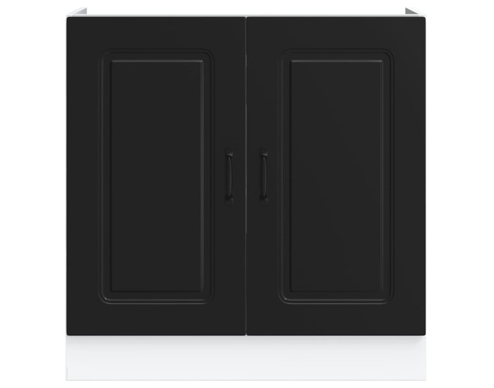 Sonata Dulap de bază pentru chiuvetă „Kalmar” Negru lemn de prelucrare