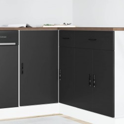 Sonata H Долен шкаф за мивка Lyon Черен инженерен дървен материал - Bucătării modulare