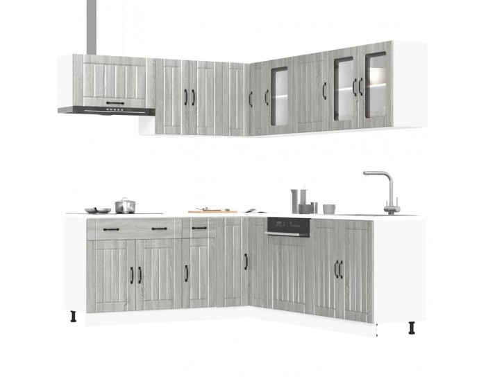 Sonata H Комплект кухненски шкафове от 11 части Lucca, инженерно дърво