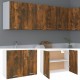 Sonata H Висящ шкаф Lyon опушен дъб 80x31x60 см, инженерно дърво