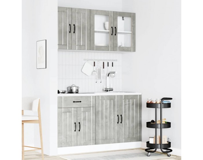 Sonata H Комплект кухненски шкафове от 4 части Lucca, бетонно сив, инженерно дърво