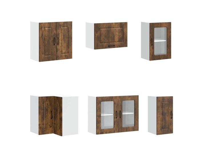 Sonata Set dulap de bucătărie din 11 piese „Kalmar” stejar afumat Lemn