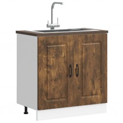 Sonata H Шкаф за мивка, Kalmar, опушен дъб, 80x46x81,5см инженерно дърво - Module Sonata