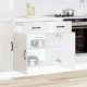 Sonata H Кухненски шкаф, Kalmar, бял гланц, инженерно дърво