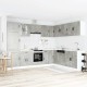 Sonata Set dulapuri de bucătărie 14 piese „Porto” gri beton Lemn
