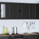Sonata H Кухненски стенни шкафове 2 бр Porto, черен, инженерно дърво