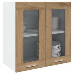 Sonata H Кухненски стенен шкаф Lyon със стъклена врата, цвят Artisan Oak, 60x31x60 см - Bucătării modulare