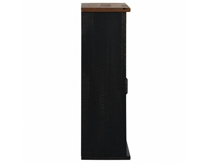 Sonata H Висящ шкаф HALDEN 2 плъзгащи се врати черен 75x22,5x70 cm бор