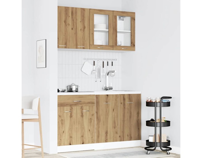 Sonata Set dulapuri de bucătărie Lyon 4 piese Artisan Stejar lemn prelucrat