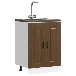 Sonata H Шкаф за мивка, Kalmar, кафяв дъб, 60x46x81,5см, инженерно дърво - Module Sonata