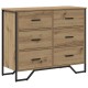 Sonata Comodă cu sertare 6-Drawer Stejar Artizanal 91 x 35,5 x 74,5 cm